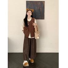 棉麻女装森系田园风套装一整套文艺慵懒风日系风格穿搭秋季小个子