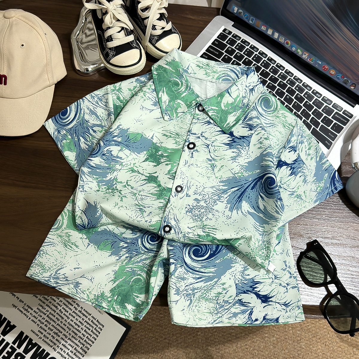 2403 shirt suit green whirlwind