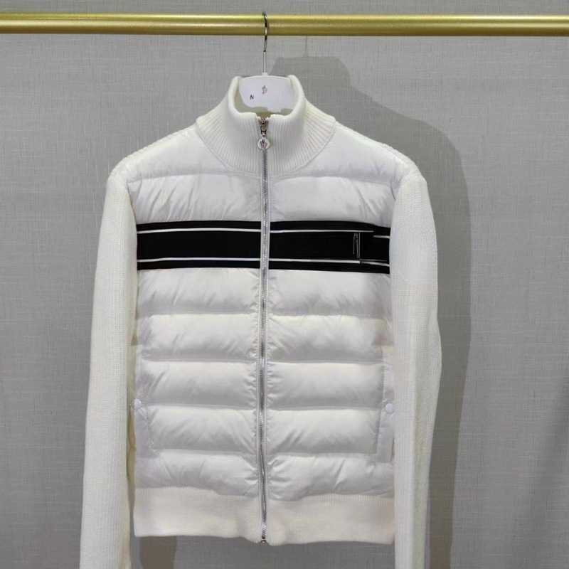 European Hot-Selling Men's Stand-Collar Knit Patchwork Lightweight down Jacket Sweater Jacket Sweatshirt Jacket European Hot-Selling Men's Stand-Collar Knit Patchwork Lightweight down Jacket Sweater Jacket Sweatshirt Jacket
