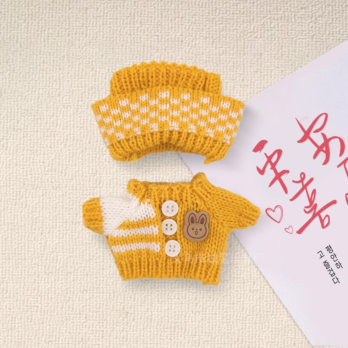 現物の布の子供の服のコレクションのアイデアの17cmの子供はセットのlabubuのゴムの子供の服の部品を着ます。