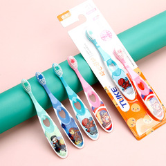 Children's toothbrush set of 2, suitable for 2-3-5-6 year old babies, small head cartoon-style soft bristle toothbrush, dropshipping from street vendors.