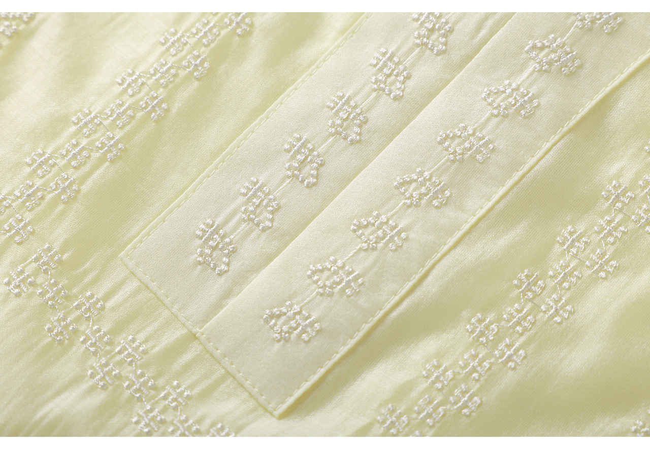 Áo sơ mi nữ tay lỡ thêu hoa tay chất liệu tencel cao cấp — màu trắng chi tiết 27