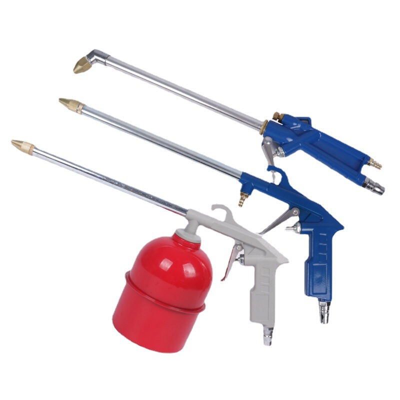 Pneumatic cleaning gun high pressure spray gun car washing engine oil sewage gas dual-purpose adjustable dust blowing water spray gun