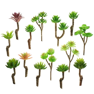带杆多肉植物花头创意DIY用品插花配件塑料花金华厂家绿植代发