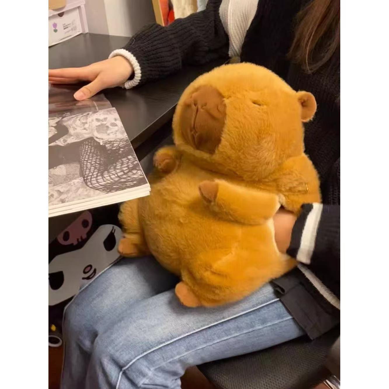 인터넷 레드 카피 발라 인형 카피 바라 손 온난화 베개 인터포 가능한 낮잠 베개 여자 친구를위한 못생긴 귀여운 봉제 장난감