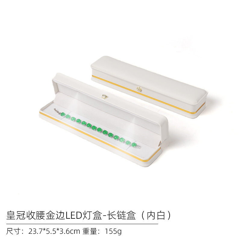 Caja de Empaque para Joyería con Luz LED de Cuero PU