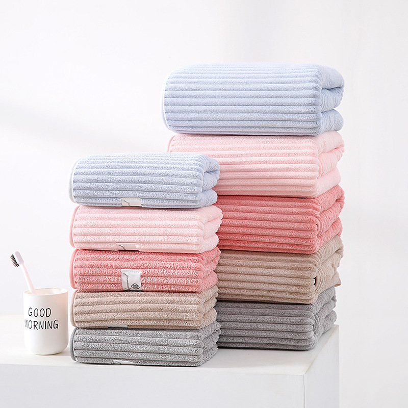 Jinmian Time's New Home-Use Absorbent 500g Large Size Thick Coral Fleece Towel Bath Towel Set Quick-Drying