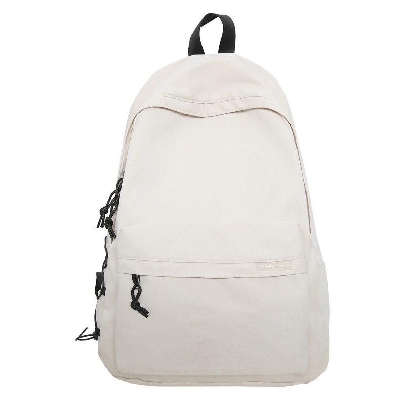 2024 nueva mochila simple de color sólido, estudiantes de secundaria y preparatoria, mochila escolar de viaje de gran capacidad al por mayor