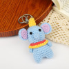 Cartoon woven keychain, yellow duck, rabbit for beloved, pendant, with little bears, Birthday gift