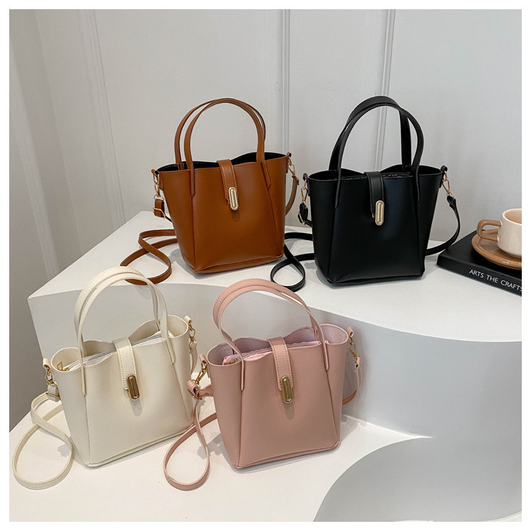 Portable Vegetable Basket Bag Women's 2024 New Fashion South Korea Niche Retro Large Capacity Bucket Bag High-end Messenger Bag Portable Vegetable Basket Bag Women's 2024 New Fashion South Korea Niche Retro Large Capacity Bucket Bag High-end Messenger Bag