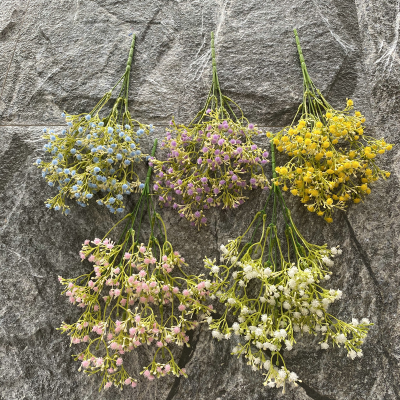 Idílico fresco 5-tenedor 150-cabeza mango pequeño ramo estrellado Estudio de tiro accesorios manojo simulación flores falsas