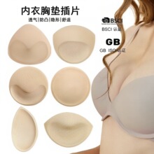 批发定制内衣插片垫片加厚款聚拢显大文胸罩杯内衬连体式海绵胸垫