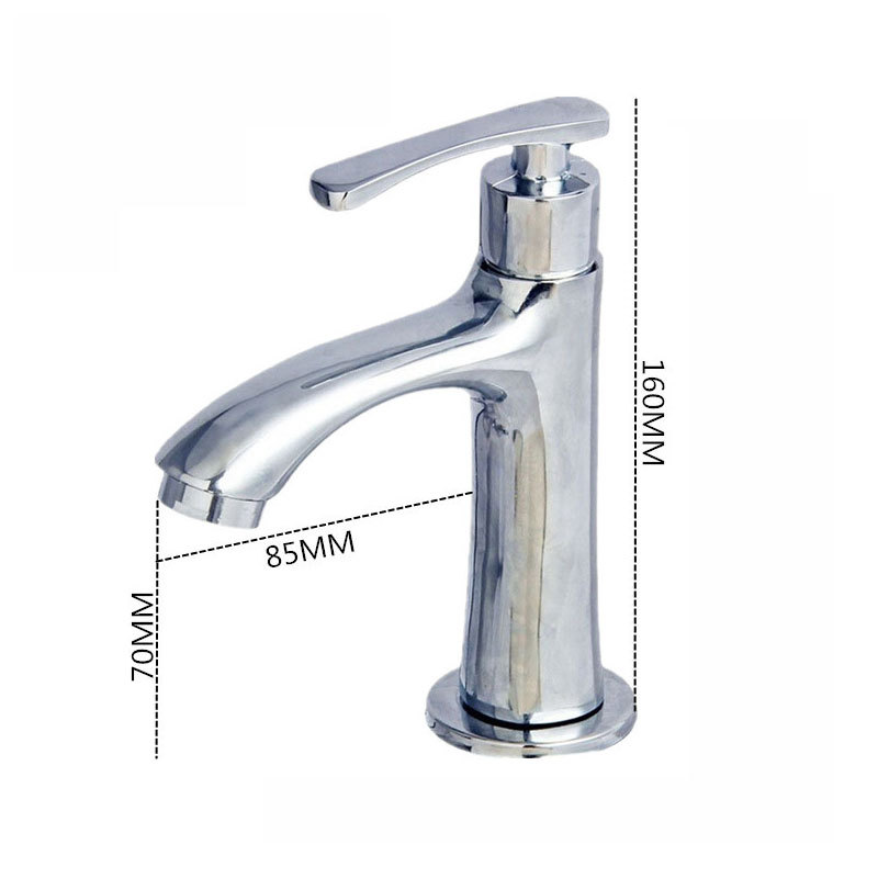 Grifos de lavabo de ingeniería para comercio exterior transfronterizo cuidadosamente seleccionados, grifos monomando de encimera de apertura rápida, grifos de lavabo de agua fría.