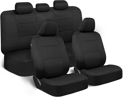 Universal seat cover — Rear Car Seat Covers, Temu - all-black-9-piece-set-five-seats