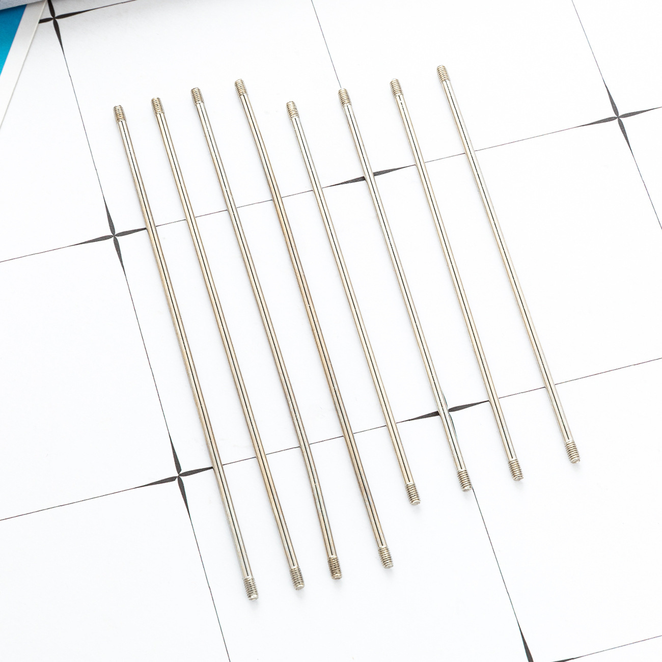 DIY llavero especial alargado barra de acero inoxidable llavero transfronterizo personalizado en stock rápido reemplazo de alambre de hierro