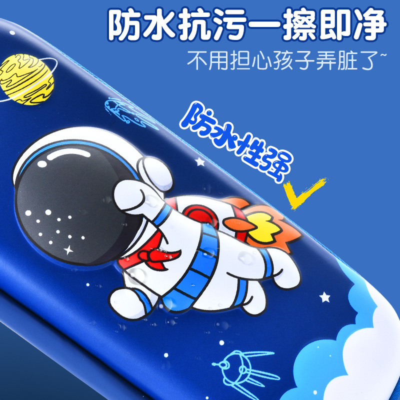 24 nuevos dibujos animados 3D para estudiantes de primaria de grado 1-5 caja de papelería de cuero PU caja de lápices para niños capa de inserción de lápiz de gran capacidad