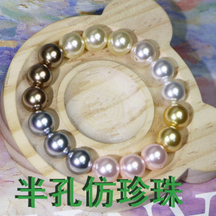 Factory direct supply Shi Jia crystal glass imitation pearls loose beads handmade DIY necklace earring ring ring jewelry semi-finished products