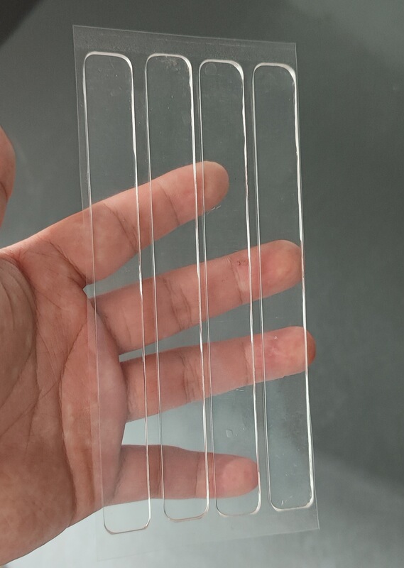 消音透明PU衝突防止ストリップ ドアハンドル冷蔵庫用インビジブル粘着テープ キャビネットドア窓車ドア防水跡なしテープ|undefined