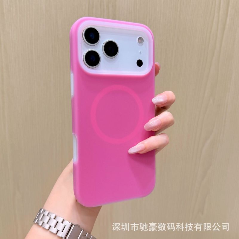果冻磁吸适用iPhone17promax液态硅胶手机壳苹果16纯色简约防摔套|undefined