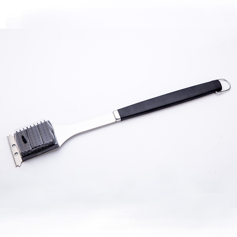 [Fuente de fábrica] de acero inoxidable PP mango de plástico parrilla traje pala clip cepillo 3-piece set BBQ herramienta de combinación