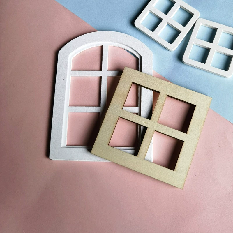 Bjd кукольный дом деревянный ремесел мини-мебель модель миниатюрная четырехсетка окна украшения рождественские аксессуары