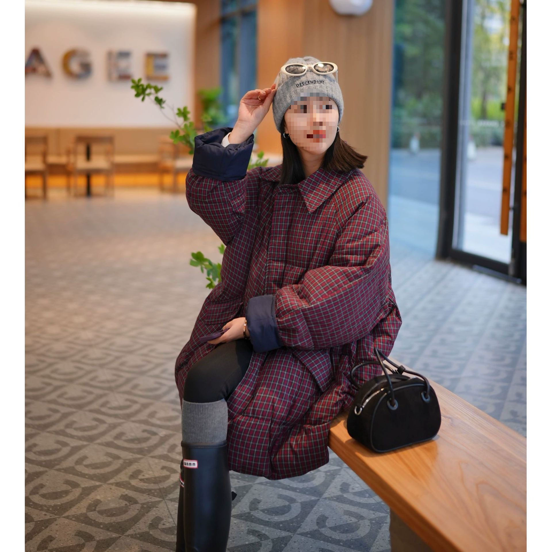 Новая европейская свободная средняя длинная рубашка повседневная вата в клетку хлопчатобумажная куртка зимой 2024 года