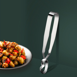 Stainless steel snail clip anti-scalding field screw clip cafeteria screw clip full steel mirror light cross-border kitchen gadgets
