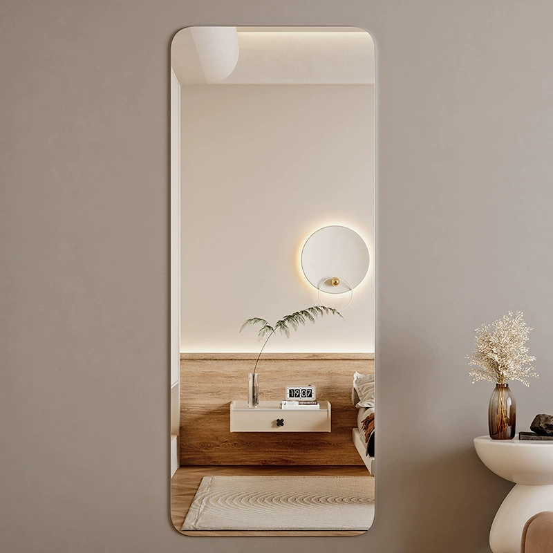 Акриловое мягкое зеркало, зеркало в полный рост, домашнее настенное самоклеющееся зеркало для спальни для девочек, зеркало в полный рост, зеркало для гардероба