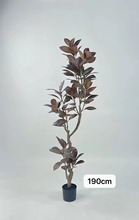 秋色仿真植物批发假树盆景橡树室内落地假绿植摆件仿真橡皮树