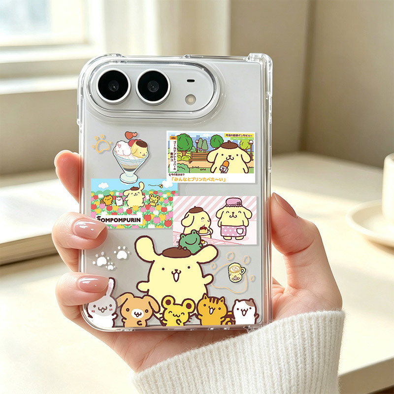 Suitable for Apple iPhone duo foldable phone cases, Japanese KT pudding cartoon design, Samsung Z Fold 8 protective case