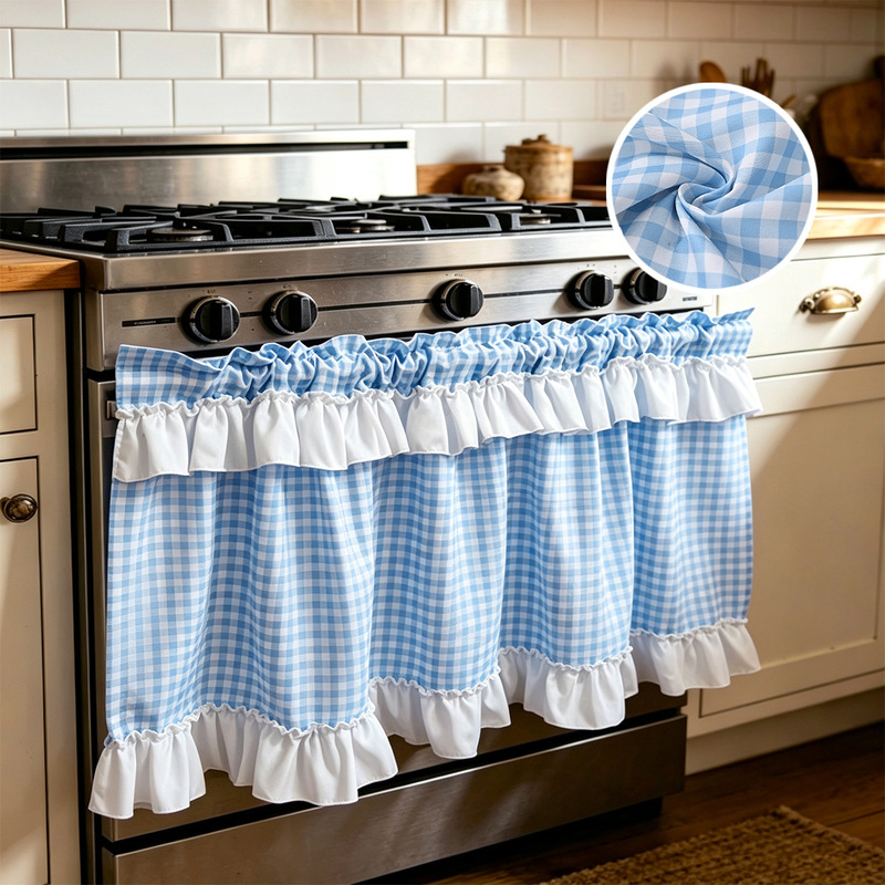 Cross-border new cloud-patterned lace and plaid curtains, rustic-style kitchen decorations, blackout curtains, and kitchen window drapes – SHEIN dropshipping Cross-border new cloud-patterned lace and plaid curtains, rustic-style kitchen decorations, blackout curtains, and kitchen window drapes – SHEIN dropshipping