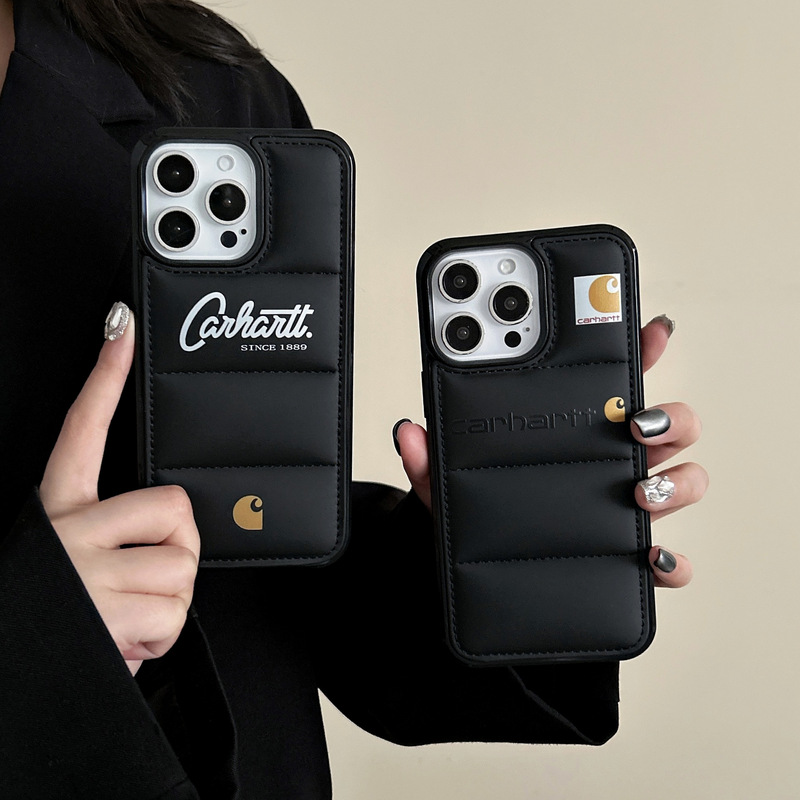 European and American Cotton-filled Leather Bread Suit Apple 16Pro Mobile Phone Case Cross-border Trade iPhone13 Couple 14p Drop-resistant European and American Cotton-filled Leather Bread Suit Apple 16Pro Mobile Phone Case Cross-border Trade iPhone13 Couple 14p Drop-resistant