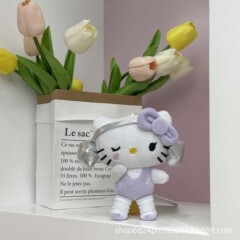 かわいい日本の新しいハローキティハローキティヘッドフォンペンダントぬいぐるみおもちゃ人形バッグぶら下げ人形