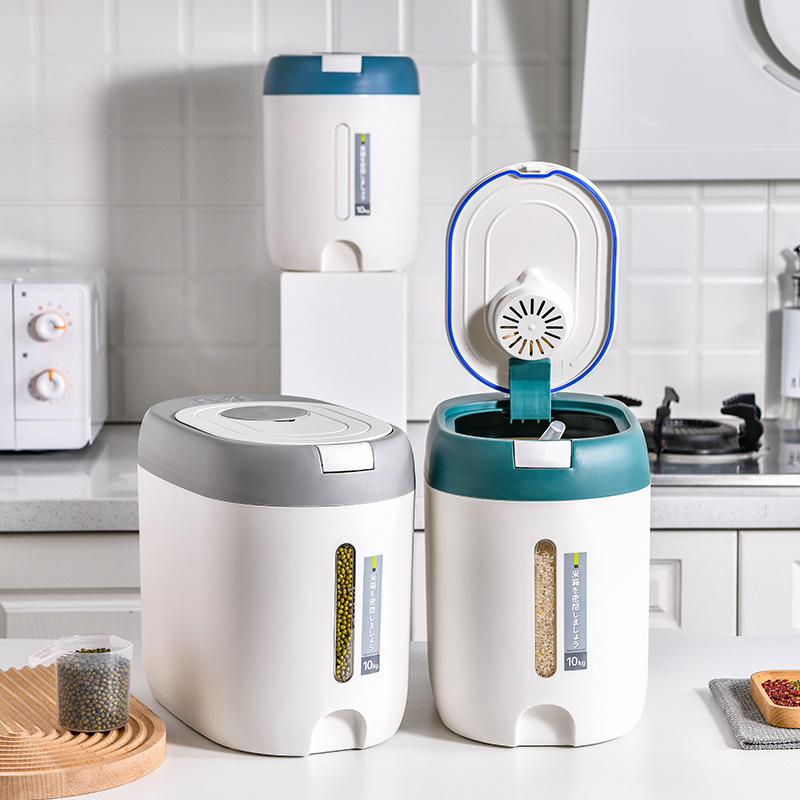 Cubo de arroz a prueba de insectos a prueba de humedad olla de arroz engrosada sellada Caja Cubo de fideos jarra de almacenamiento de harina de arroz almacenamiento doméstico caja de almacenamiento de arroz