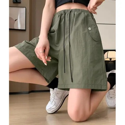 Quick-drying sports shorts women's summer thin 2024 new ladies outdoor running casual pants overalls five-point pants