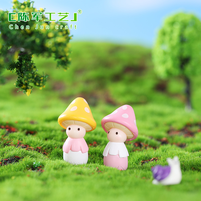 Moss micro-landscape succulent ornaments, accessories, mushrooms, dolls, DIY accessories, PVC materials, mushroom crafts