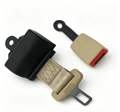 Car seat belt automatic retracting two-point safety - off-white
