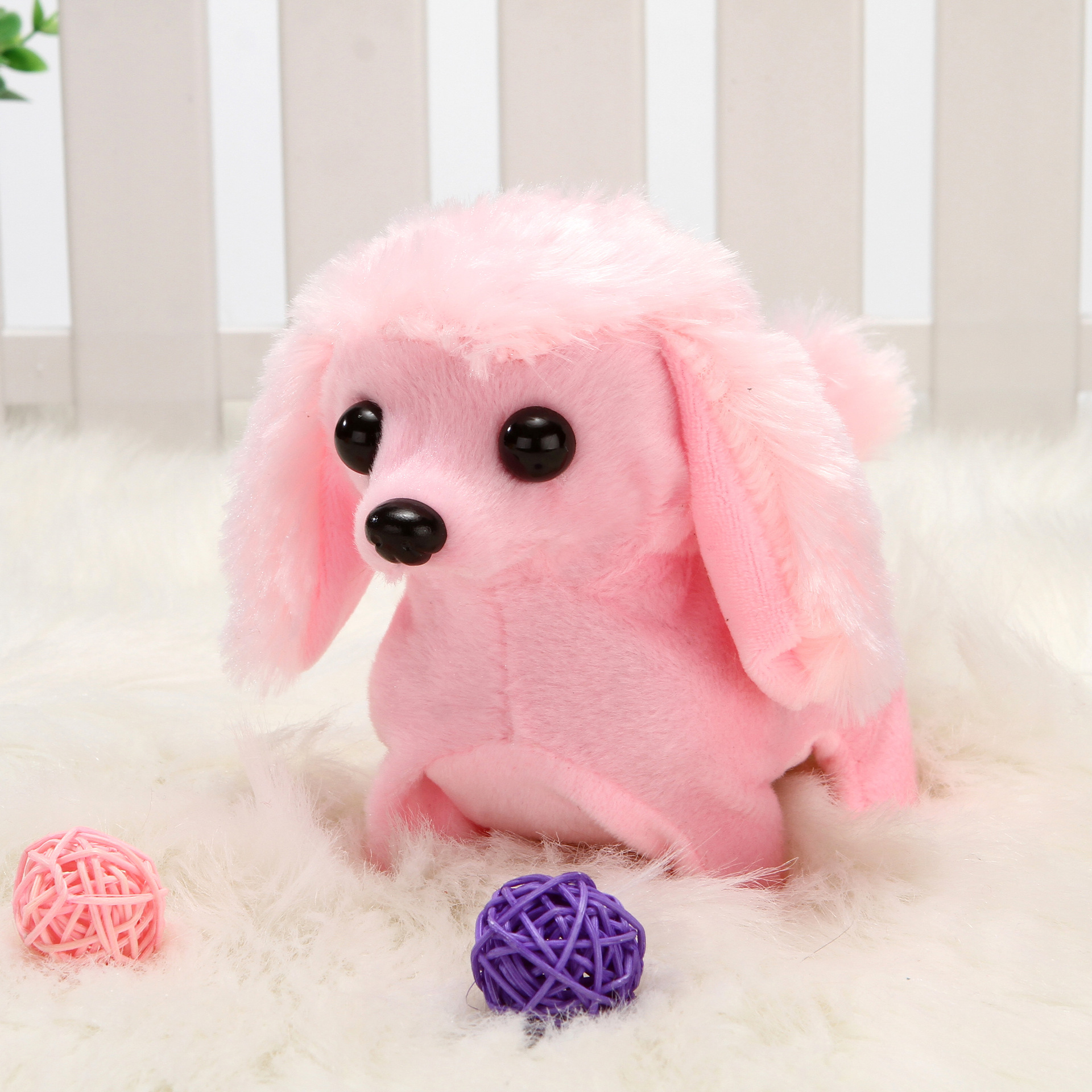 Juguete de simulación para niños perro eléctrico 1-3 peluche conejito gato mascota puesto peluche electrónico para mascotas