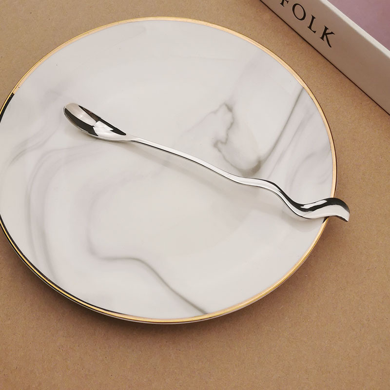 Lång omrörningssked i rostfritt stål för kaffe och honung_voghion.com