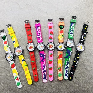 New Children's Silicone Watch Simple Cartoon Digital Candy Color Cute Children's Quartz Watch Boys and Girls Watch