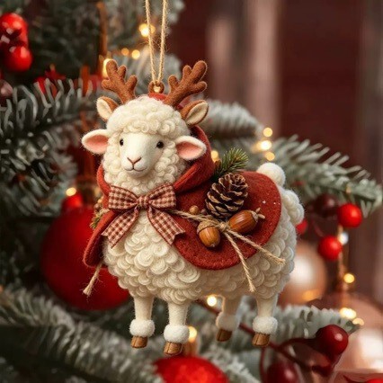 Cross-border acrylic creative crystal sheep hanging decoration car accessories interior decoration car pendant Cross-border acrylic creative crystal sheep hanging decoration car accessories interior decoration car pendant