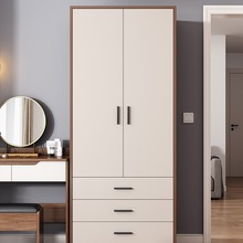 出租房实木衣柜简易组装小户型柜子开门家用卧室单人挂衣橱木质