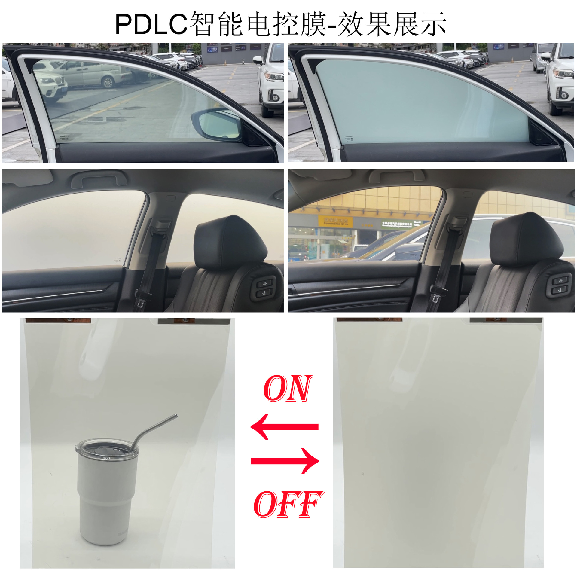 Smart Car Dimming Glass Film Electrochromic Window Film