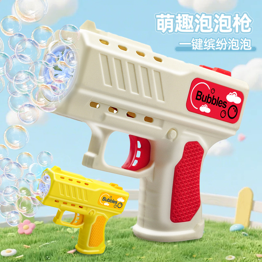 Pistola de Burbujas Eléctrica para Niños Glock de Plástico Automática