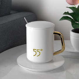 正品55度杯红帕马克杯带手柄恒温杯办公室创意陶瓷杯咖啡自动断电