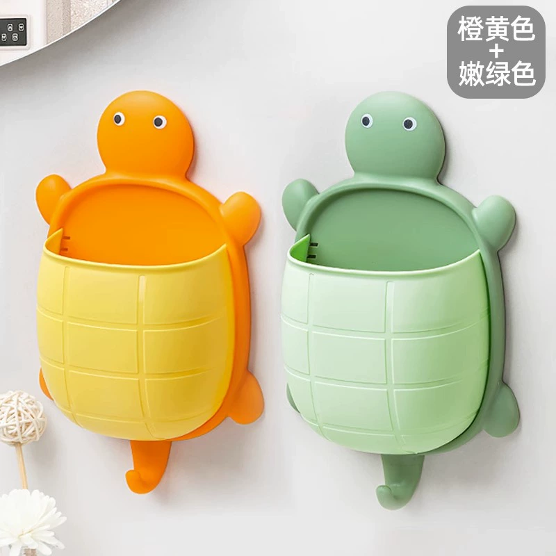 New turtle shelf makeup tool sorting box dormitory bathroom toothbrush bedside mobile phone wall-mounted storage box