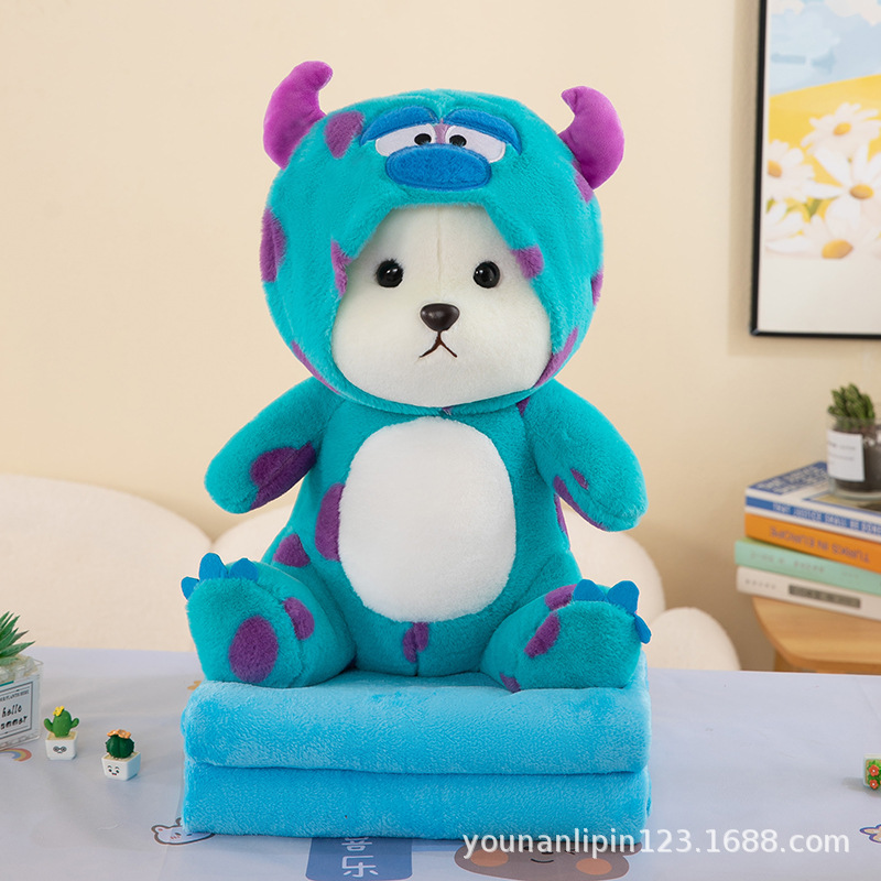 Oficina de dibujos animados almohada edredón de doble propósito almohada cojín del coche multi-funcional manta siesta Comercio exterior al por mayor