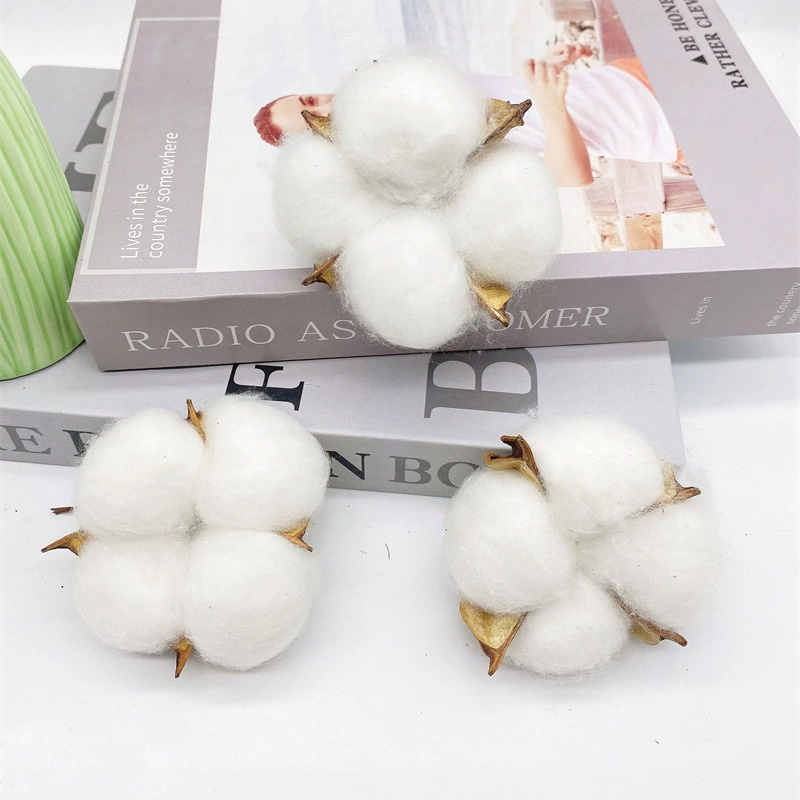 Имитация хлопковой головки, натуральные сушеные цветы, цветочная композиция ручной работы в стиле ретро в стиле кантри, цветочная гирлянда, букет, реквизит для съемки