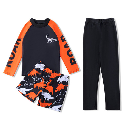 Export children's swimsuits, boys, small, medium and large, one-piece baby cartoon swimming trunks, students 'hot spring quick-drying swimsuits wholesale