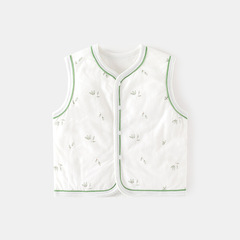 嬰兒護肚背心秋冬季寶寶夾棉馬甲兒童坎肩馬夾新生兒純棉保暖上衣